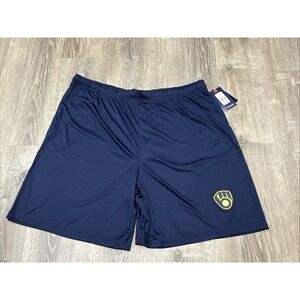Milwaukee Brewer Shorts Men's Size 4XL Fanatics MLB Deadstock New NWT NOS